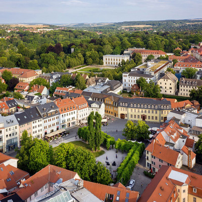 Bird's view of Weimar city centre